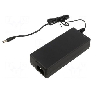 Power supply: switched-mode | 24VDC | 3.75A | Out: 5,5/2,1 | 90W | 88%