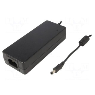 Power supply: switched-mode | 24VDC | 3.75A | Out: 5,5/2,5 | 90W | 90%
