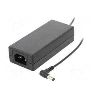 Power supply: switched-mode | 24VDC | 3A | Out: 5,5/2,1 | 70W | -20÷70°C