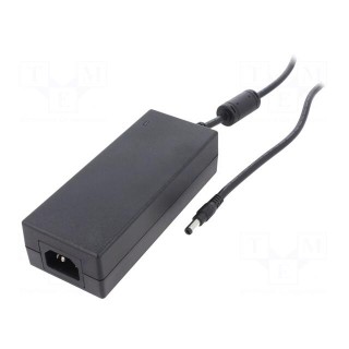 Power supply: switched-mode | 36VDC | 2.78A | Out: 5,5/2,1 | 100W | 89%