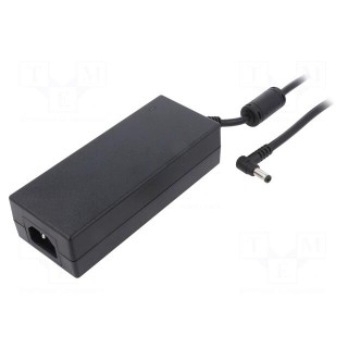 Power supply: switched-mode | 48VDC | 2.1A | Out: 5,5/2,5 | 100W | 89%