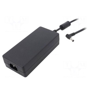 Power supply: switched-mode | 56VDC | 2.85A | Out: 5,5/2,5 | 160W | 93%