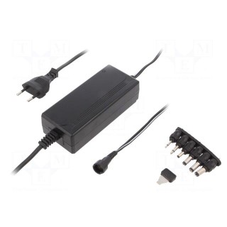 Power supply: switched-mode | 5VDC, | 3A | 100÷240VAC | Type: straight