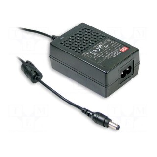 Power supply: switched-mode | 12VDC | 1.5A | Out: 5,5/2,1 | 18W | 85%