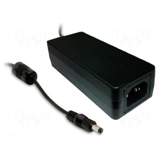 Power supply: switched-mode | 24VDC | 2.5A | Out: 5,5/2,1 | 60W | 90.5%
