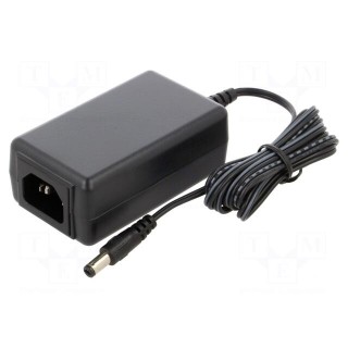 Power supply: switched-mode | 9VDC | 1.66A | Out: 5,5/2,1 | 15W | 84%