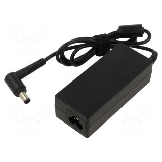Power supply: switched-mode | 18.5VDC | 3.5A | 65W | Case: desktop