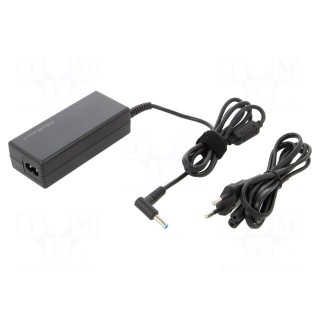 Power supply: switched-mode | 19.5VDC | 3.33A | 65W | for notebooks