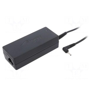 Power supply: switched-mode | 19VDC | 2.1A | Out: 2,5/0,7 | 40W | 0÷40°C