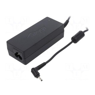 Power supply: switched-mode | 19VDC | 2.1A | Out: 3,0/1,0 | 40W | 0÷40°C