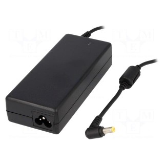 Power supply: switched-mode | 19VDC | 3.42A | Out: 5,5/1,7 | 65W | 80%