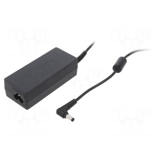 Power supply: switched-mode | 19VDC | 3.42A | Out: 5,5/2,5 | 65W | 80%