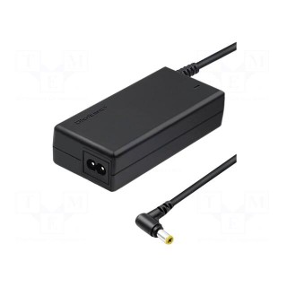 Power supply: switched-mode | 19VDC | 4.74A | Out: 5,5/1,7 | 90W