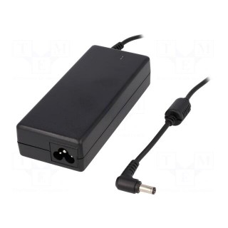Power supply: switched-mode | 19VDC | 4.74A | Out: 5,5/2,5 | 90W | 80%