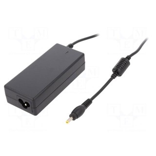 Power supply: switched-mode | 20VDC | 2.25A | Out: 4,0/1,7 | 45W | 80%