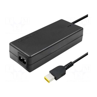 Power supply: switched-mode | 20VDC | 3.25A | Out: Slim tip+pin | 65W