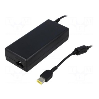 Power supply: switched-mode | 20VDC | 4.5A | Out: 11/4,5 | 90W | 5÷50°C
