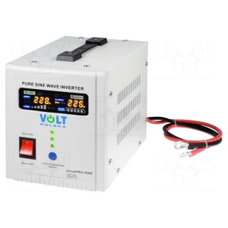 Converter: DC/AC | 300W | Uout: 230VAC | Out: AC sockets 230V | 0÷40°C