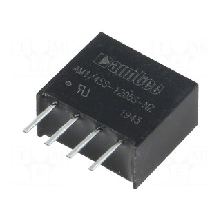 Converter: DC/DC | 0.25W | Uin: 10.8÷13.2V | Uout: 5VDC | Iout: 50mA