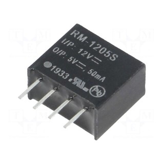 Converter: DC/DC | 0.25W | Uin: 10.8÷13.2V | Uout: 5VDC | Iout: 50mA