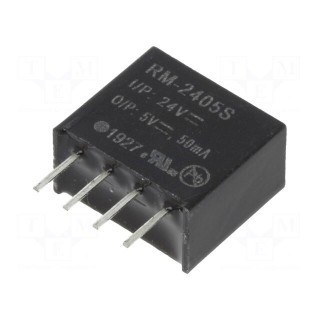 Converter: DC/DC | 0.25W | Uin: 21.6÷26.4V | Uout: 5VDC | Iout: 50mA