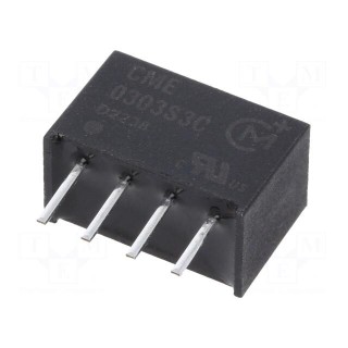 Converter: DC/DC | 0.75W | Uin: 2.97÷3.63V | Uout: 3.3VDC | Iout: 227mA