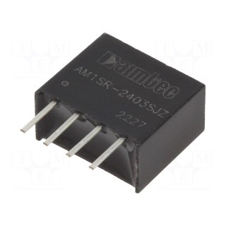 Converter: DC/DC | 0.75W | Uin: 22.8÷25.2V | Uout: 3.3VDC | Iout: 200mA