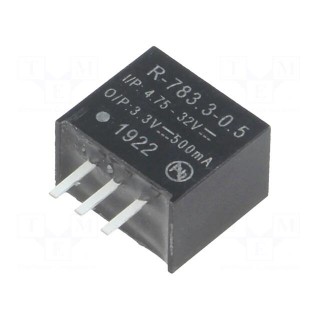 Converter: DC/DC | 1.65W | Uin: 4.75÷32V | Uout: 3.3VDC | Iout: 500mA