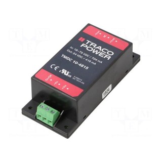 Converter: DC/DC | 10W | Uin: 18÷75V | Uout: 24VDC | Iout: 416mA | 65.8g