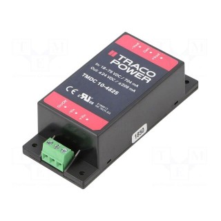 Converter: DC/DC | 10W | Uin: 18÷75V | Uout: 24VDC | Uout2: -24VDC | 65.8g