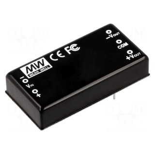 Converter: DC/DC | 5W | Uin: 9÷18V | Uout: 15VDC | Uout2: -15VDC | 2"x1"