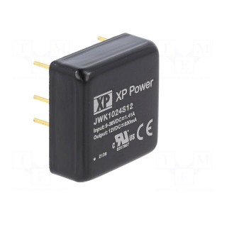Converter: DC/DC | 10W | Uin: 9÷36V | Uout: 12VDC | Iout: 125mA | 1"x1"