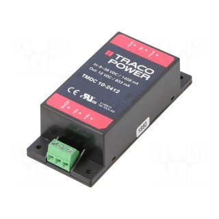 Converter: DC/DC | 10W | Uin: 9÷36V | Uout: 12VDC | Iout: 833mA | 65.8g