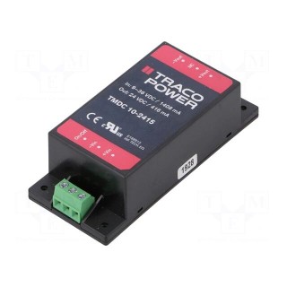 Converter: DC/DC | 10W | Uin: 9÷36V | Uout: 24VDC | Iout: 416mA | 65.8g