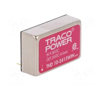 Converter: DC/DC | 10W | Uin: 9÷36V | 24VDC | Iout: 416mA | DIP24 | 17.3g