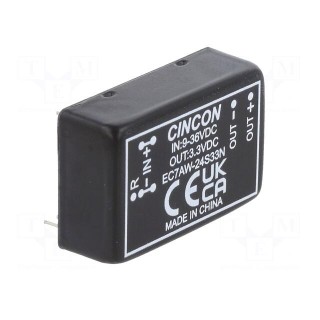 Converter: DC/DC | 10W | Uin: 9÷36V | Uout: 3.3VDC | Iout: 2000mA | DIP24