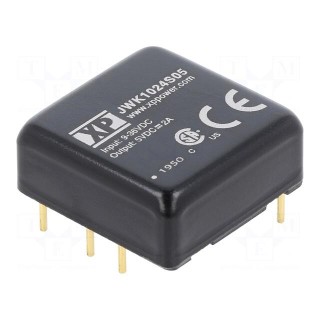 Converter: DC/DC | 10W | Uin: 9÷36V | Uout: 5VDC | Iout: 300mA | 1"x1"