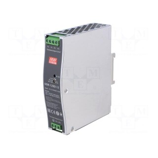 Converter: DC/DC | 120W | Uout: 12VDC | Iout: 10A | 32x125.2x102mm | DDR