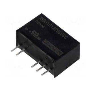 Converter: DC/DC | 1W | Uin: 12V | Uout: 20VDC | Uout2: -5VDC | Iout: 40mA
