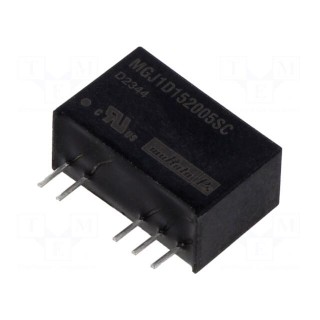 Converter: DC/DC | 1W | Uin: 15V | Uout: 20VDC | Uout2: -5VDC | Iout: 40mA