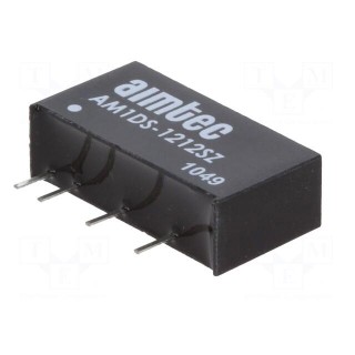 Converter: DC/DC | 1W | Uin: 10.8÷13.2V | Uout: 12VDC | Iout: 83mA | SIP7