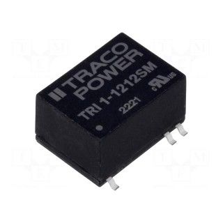 Converter: DC/DC | 1W | Uin: 10.8÷13.2V | Uout: 12VDC | Iout: 84mA | SMD14