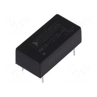 Converter: DC/DC | 1W | Uin: 10.8÷13.2V | Uout: 12VDC | Uout2: -12VDC