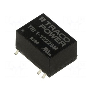 Converter: DC/DC | 1W | Uin: 10.8÷13.2V | Uout: 12VDC | Uout2: -12VDC