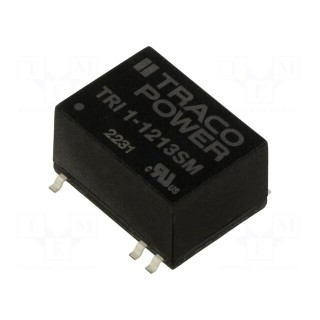 Converter: DC/DC | 1W | Uin: 10.8÷13.2V | Uout: 15VDC | Iout: 68mA | SMD14