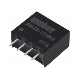 Converter: DC/DC | 1W | Uin: 10.8÷13.2V | Uout: 18VDC | Iout: 56mA | SIP4