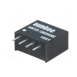 Converter: DC/DC | 1W | Uin: 10.8÷13.2V | 5VDC | Iout: 200mA | SIP4 | 1.5g