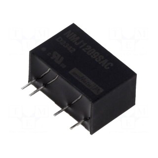 Converter: DC/DC | 1W | Uin: 10.8÷13.2V | Uout: 9VDC | Iout: 111mA | SIP