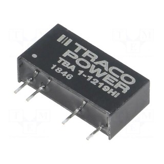 Converter: DC/DC | 1W | Uin: 10.8÷13.2V | Uout: 9VDC | Iout: 111mA | SIP7
