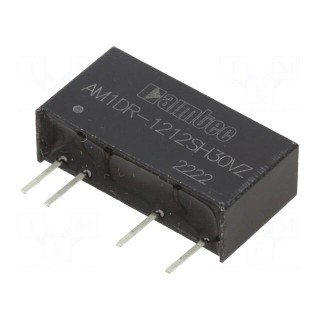 Converter: DC/DC | 1W | Uin: 11.4÷12.6V | Uout: 12VDC | Iout: 83mA | SIP7